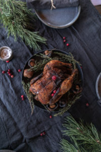 Turkey on Thanksgiving table
